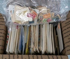 US & Worldwide 5-10Lb Box Lots of Stamps, Kiloware, Covers, Postcards & Ephemera