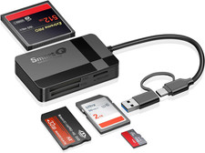 SD Card Reader, Memory Card Reader 4 in 1 USB C USB 3.0 Dual Connector Adapter