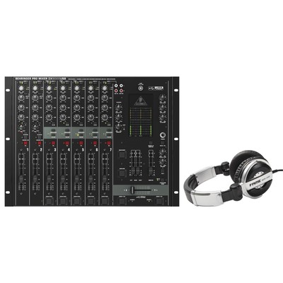 Behringer DX2000USB DJ Clubmixer Set, Schwarz, mit 3-Band EQs, 3 Phono Eingänge
