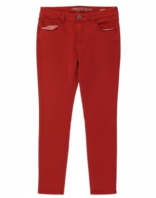 American Eagle Outfitters Damen Jegging Jeans UK 14 Large W34 L28 rot DQ14