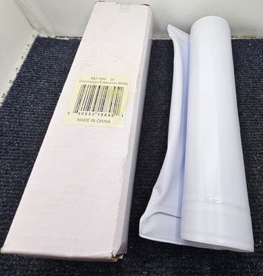 Fox Valley Traders 311050: 46'' Long Vinyl Downspout Gutter/Drain Extension White
