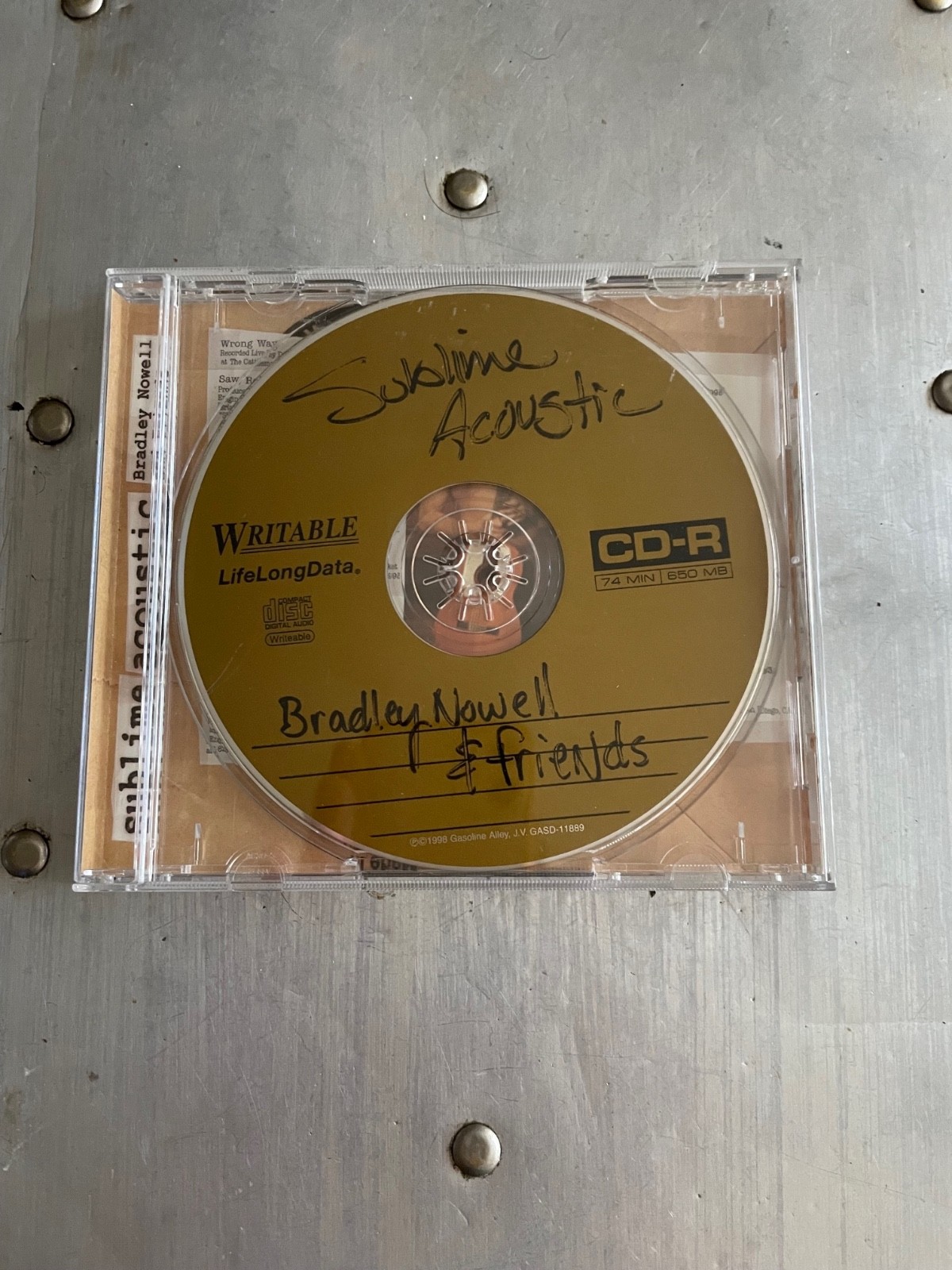 SUBLIME - Acoustic Bradley Nowell & Friends CD 1998 Gasoline Alley RARE OOP