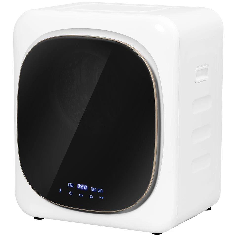 HOMCOM Ablufttrockner 4 kg Wäschetrockner mit Desinfektion, Desodorierung, Weiß - Bild 3 von 4