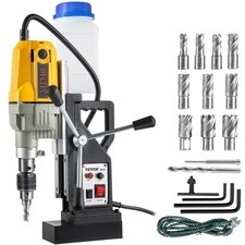 Magnetic Drill Press 1.57" Boring 2700LBS Portable Mag Drill w/ 12 Bit Set