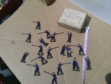 Napoleonic French infantry shooting, Lead flats well painted, JL