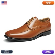 Bruno Marc Men's Dress Formal Classic Lace-up Oxfords,Brown,8.5