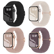 Braided Stretchy Solo Loop Compatible for Apple Watch Band 38mm 40mm 41mm 42m...
