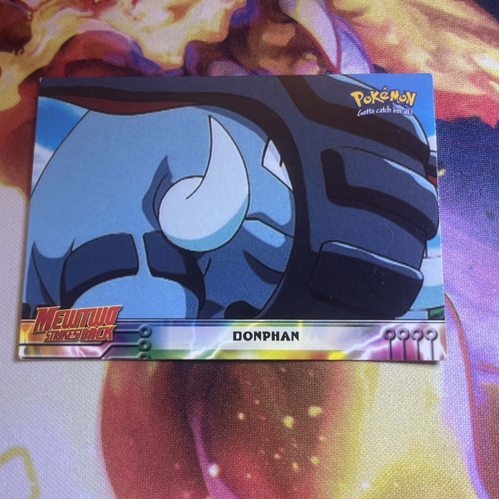 DONPHAN #11 - TOPPS BLACK Logo - The First Movie - POKEMON CARD - Mp