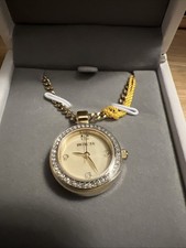 Invicta Gold Mini Angel Women s 22.5mm Watch Necklace Mother Of Pearl 49932