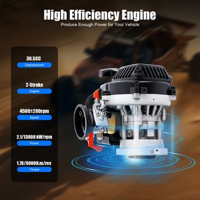 30.5cc Four-point Fixed Engine, 2-Stroke Gasoline Engine Forced Air Cooling