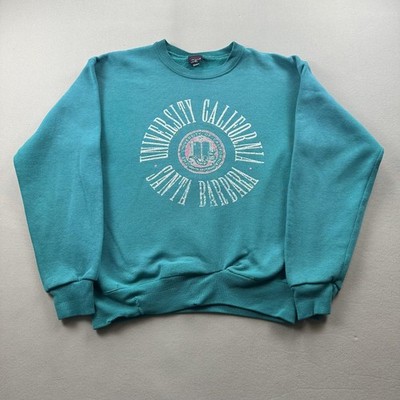 Vintage UCSB Santa Barbara Sweatshirt Mens Small Turquoise University USA 90s