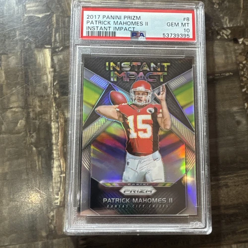 2017 panini prizm Patrick Mahomes Il Instant Impact Rookie Card Psa 10 🔥🔥💎💎