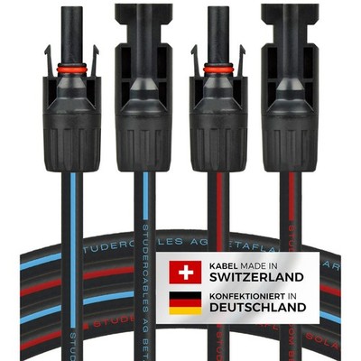 Solarkabel 4mm2   PV Kabel Verlängerung für Solarpanel H1Z2Z2-K  0% MwSt