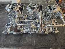 Vintage Speed Three Deuce 3x2 Tri Power Six Small Block Chevy