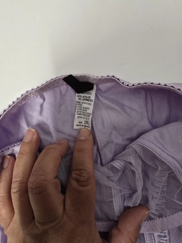 Calcinha Donna L'OREN 2X FRENTE DE RENDA ROXA Nylon - Imagem 3 de 4