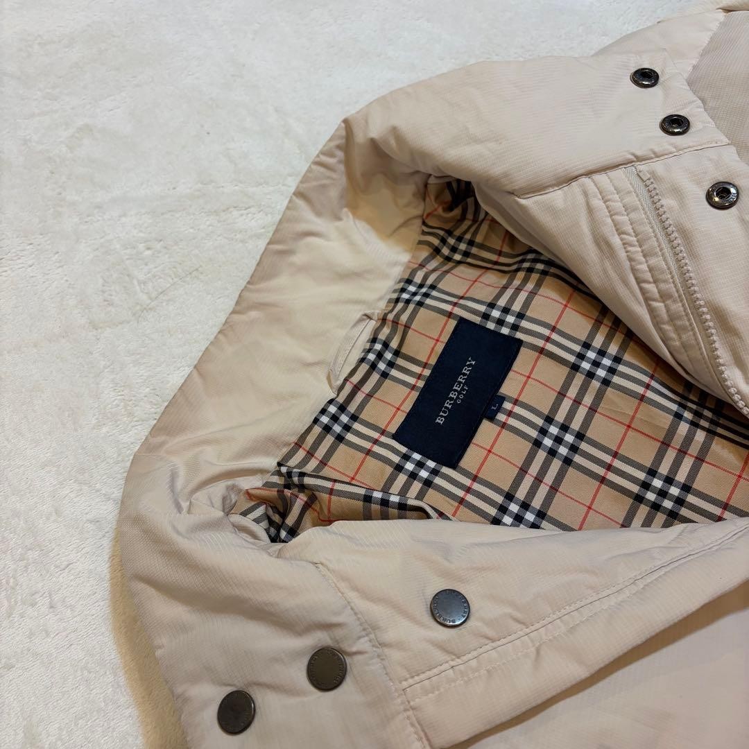 Burberry Nova Check Down Coat Beige Hooded Size L rare Men's From Japan thumbnail 12