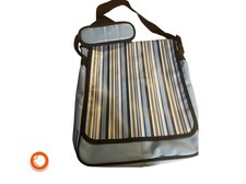 2000s Large Cross Body Vintage Computer Bag 40cm 35cm Blue Unused NOS