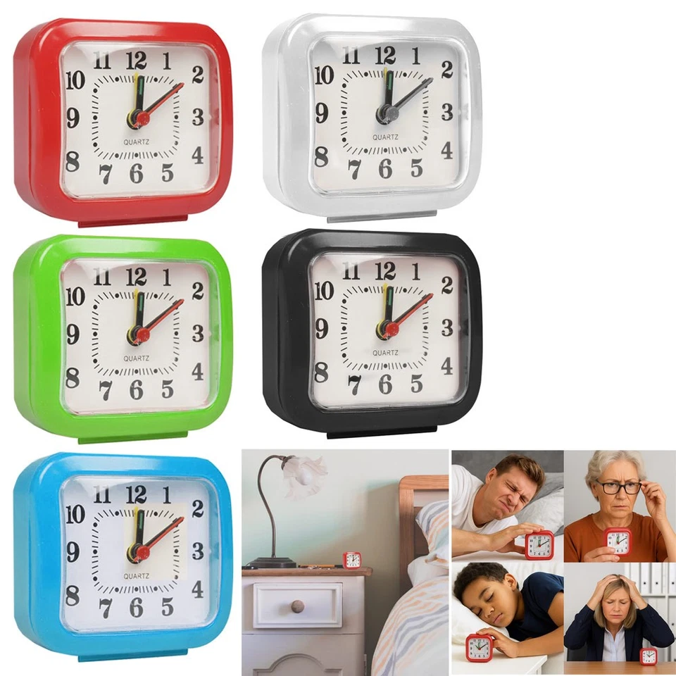 ATB 1 Travel Alarm Clock Battery Operated Analog 12 Hours Home Decor US SHIP