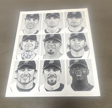 Bronson Arroyo Signed 8.5 x 11 Paper Boston Red Sox Autographed Team Photo BB9 