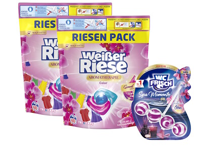 Weißer Riese Color Trio-Caps Orchidee &Macadamia 1x120 &WC FRISCH Harmonie 1x50g
