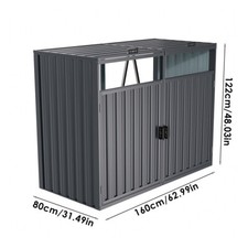 Triple Wheelie Bin Storage Metal Store Cover Garden Rubbish Dustbin 3Shed SCREEN