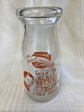 Vintage Half Pint Milk Bottle Fairview Dairy Antigo Wisconsin