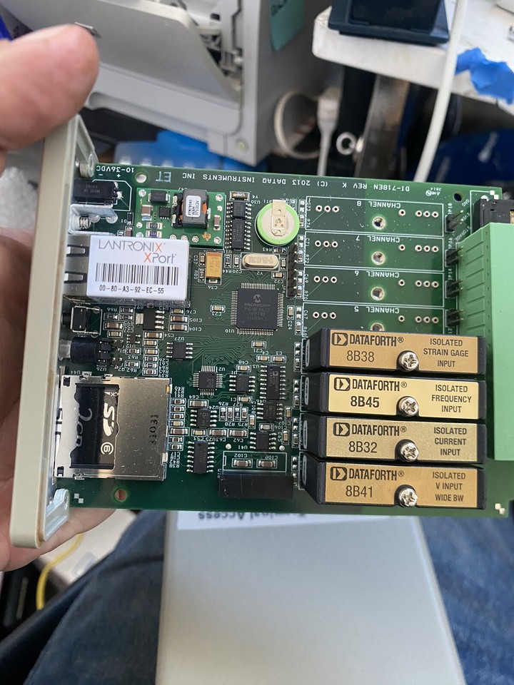 DataQ DI-718B-ES Ethernet Data Logger 8-Ch w/ 4x Dataforth 8B Modules ...
