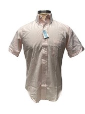 Vtg 80s Arrow Summer Lights Shirt 15 1/2 Pink Striped Casual Hipster SS NOS