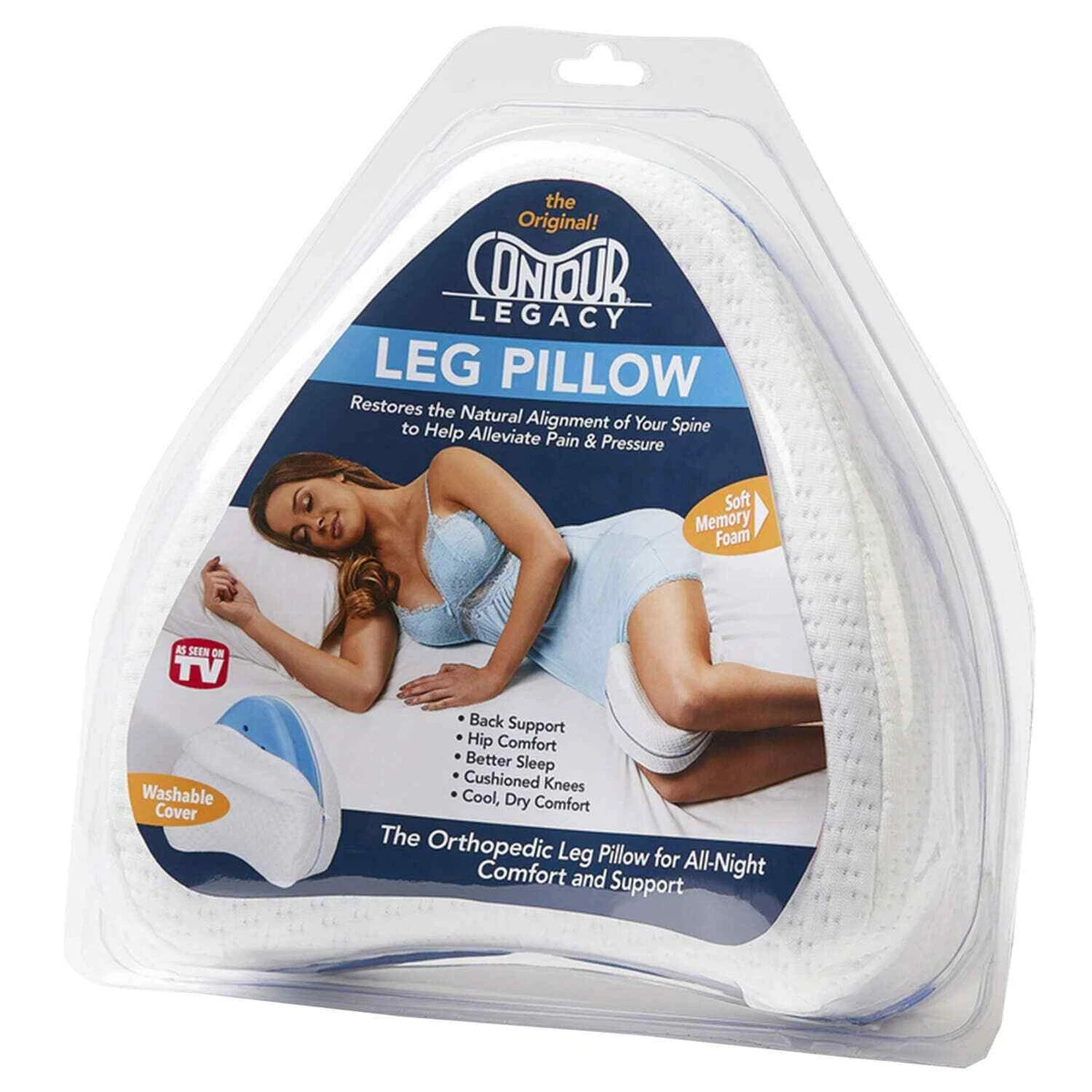 New Contour Legacy Leg Pillow Includes Washable Cover Back Support Better  Sleep