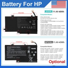 LE03XL/NP03XL Battery for HP Pavilion X360 15-U010DX 15-U011DX HSTNN-LB6L Laptop