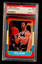 1986 Fleer #37 - Artis Gilmore PSA 8 NM-MT  WELL CENTERED SCRATCH FREE CASE