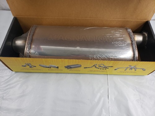New MagnaFlow Performance Exhaust Universal Muffler Oval Stainless Steel 14256 - Picture 2 of 3