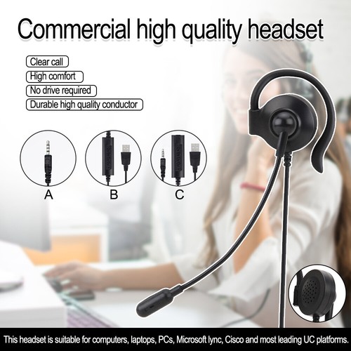 Auriculares USB con Auriculares anti-ruido PC portátil Call Center Reunión | eBay
