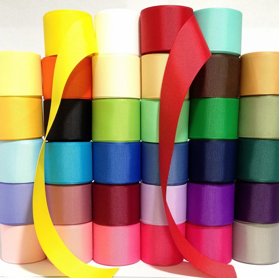 Grosgrain Ribbon 7/8" Wholesale 34 yards LOT solid 1 yard per color BULK USA  - Image 2 of 4