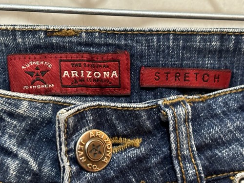 Arizona Jeans Girls Medium Wash Flare Leg Zip Up Size 12 Regular Jeans Zip Snaps - Picture 4 of 11