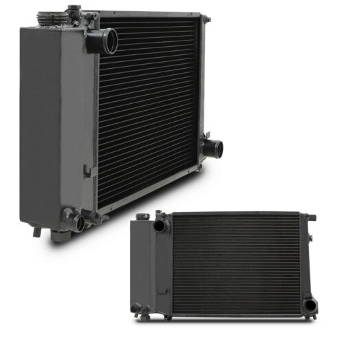 45mm HIGH FLOW BLACK ALLOY RADIATOR RAD FOR BMW 3 5 SERIES E30 E36 E34 MANUAL - Picture 1 of 8