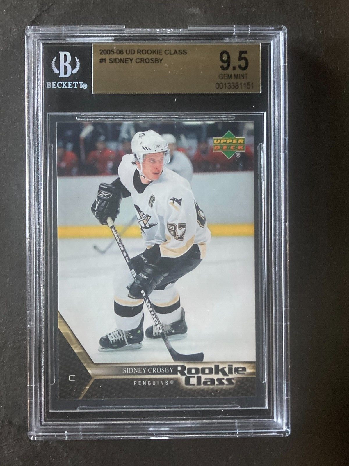 2005 Upper Deck Rookie Class Sidney Crosby RC Gem Mint BGS 9.5
