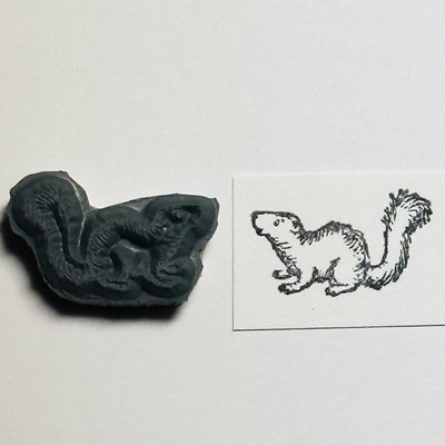 Art Impressions Cling Rubber Stamps AA-1399 Tiny Squirrel Outdoor Furries Furry
