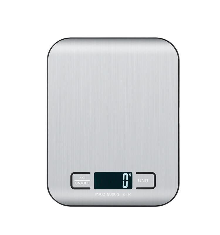 Digital Food Scale with AAA Batteries – Precise Kitchen Measurement by Trnr-FDSCLE-SLV