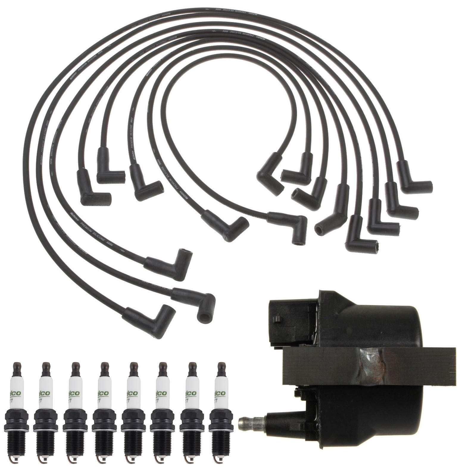 Ignition Wires Coil 8 Spark Plugs Kit ACDelco For Chevrolet Camaro 5.7L V8 1987