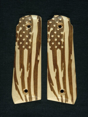 Maple American Flag Ruger Mark IV 22/45 Grips MK 4