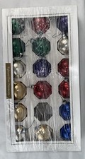 Vintage Target Multicolored Glass Christmas Ornaments Set Of 17 Box Made In USA