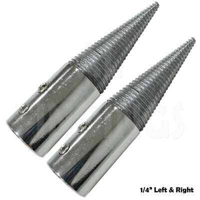 Kegelspindel Adapter LINKS & RECHTS PAAR 1/4'' oder 6,5mm Bohrung Polierscheibe Wischmop
