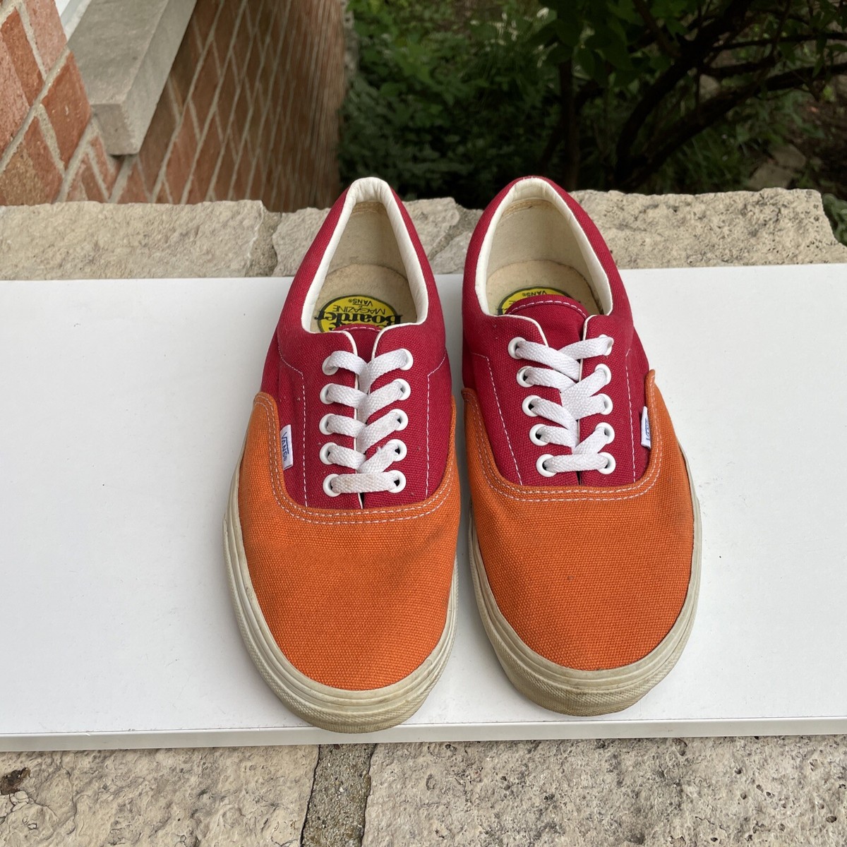 Vans Mens Skateboarder Magazine Era Shoes : Orange Red US 10 