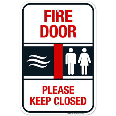 Fire Door please keep closed Sign, Fire Safety Sign,