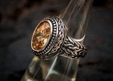 Vintage Sterling Silver Ring with Topaz Gemstone