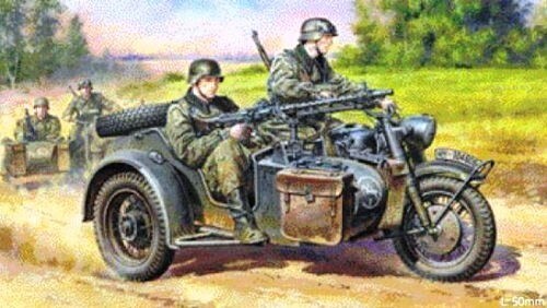 NEW FORCES OF VALOR 1:32 GERMAN KS 750 ZUNDAPP SIDE CAR - Bild 7 von 8