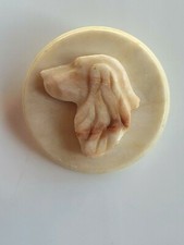 Vintage GOLDEN RETRIEVER Handmade Pinback Button Badge/Lapel