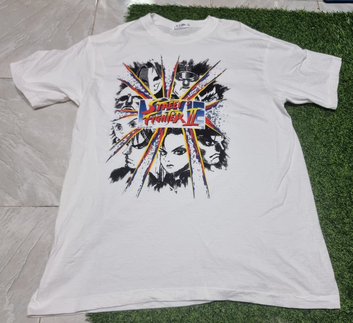 vintage 90s STREET FIGHTER II t shirt Capcom anime 90s video game 