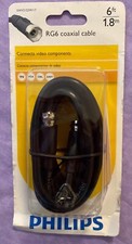 6FT RG6 COAXIAL CABLE Philips black TV CABLE